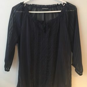 Express dark blue blouse, size S